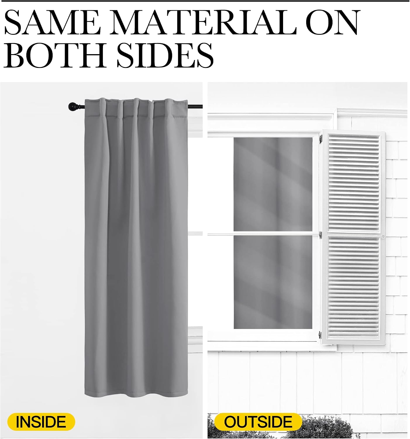 NICETOWN RV Curtains for Camper Windows - (Silver Grey Color) 34x54 Inch, 2 Panels Set, Thermal Insulated Room Darkening Blackout…