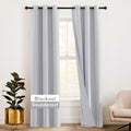 Rybhome RYB HOME Soundproof Curtains for Living Room, Totally Blackout Window Drapes Inside Felf Linings Insulted Heat Cold Noise Shade Dra…
