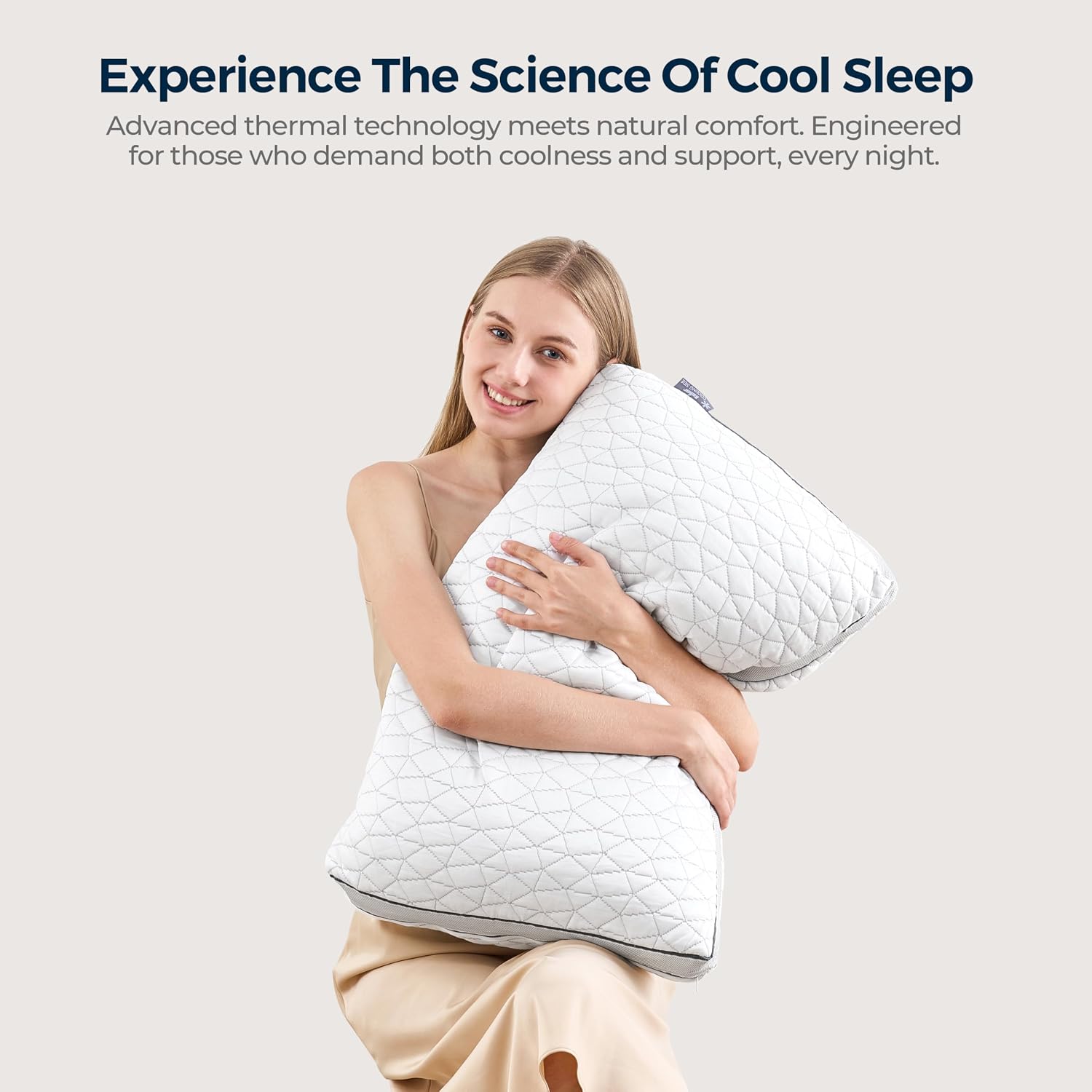 RainmrBedding Cooling Pillow with Shredded Memory Foam for Sleeping, 20x30 Adjustable Bed Pillow with Cool & Bamboo-Derived Rayon Side, Fir…