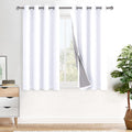 Xwzo 100% Blackout Curtains with Tiebacks- 2 Thick Layers Completely Shaded Window Treatment Thermal Insulated Lined Drapes with Grommets f…