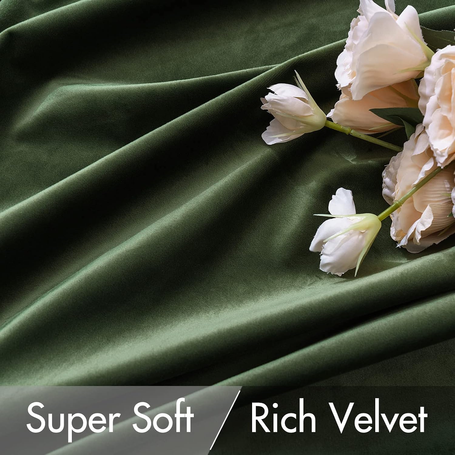 Miulee Velvet Curtains 80 inches - Luxury Blackout Curtains for Bedroom Living Room Thermal Insulated Super Soft Window Drapes Rod Pocket &…