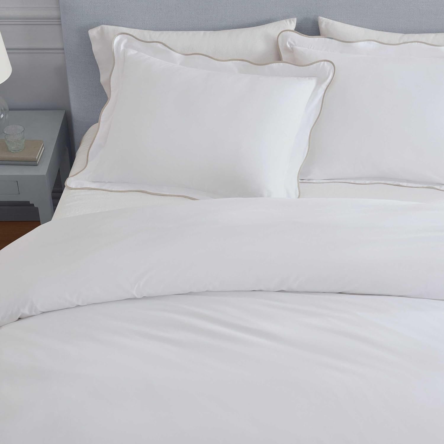 MarthaStewart Martha Stewart - Queen Duvet Cover Set, 100% Soft Cotton Bed Set with a Smooth Cotton Percale Reverse, 3 Piece Bedding with M…