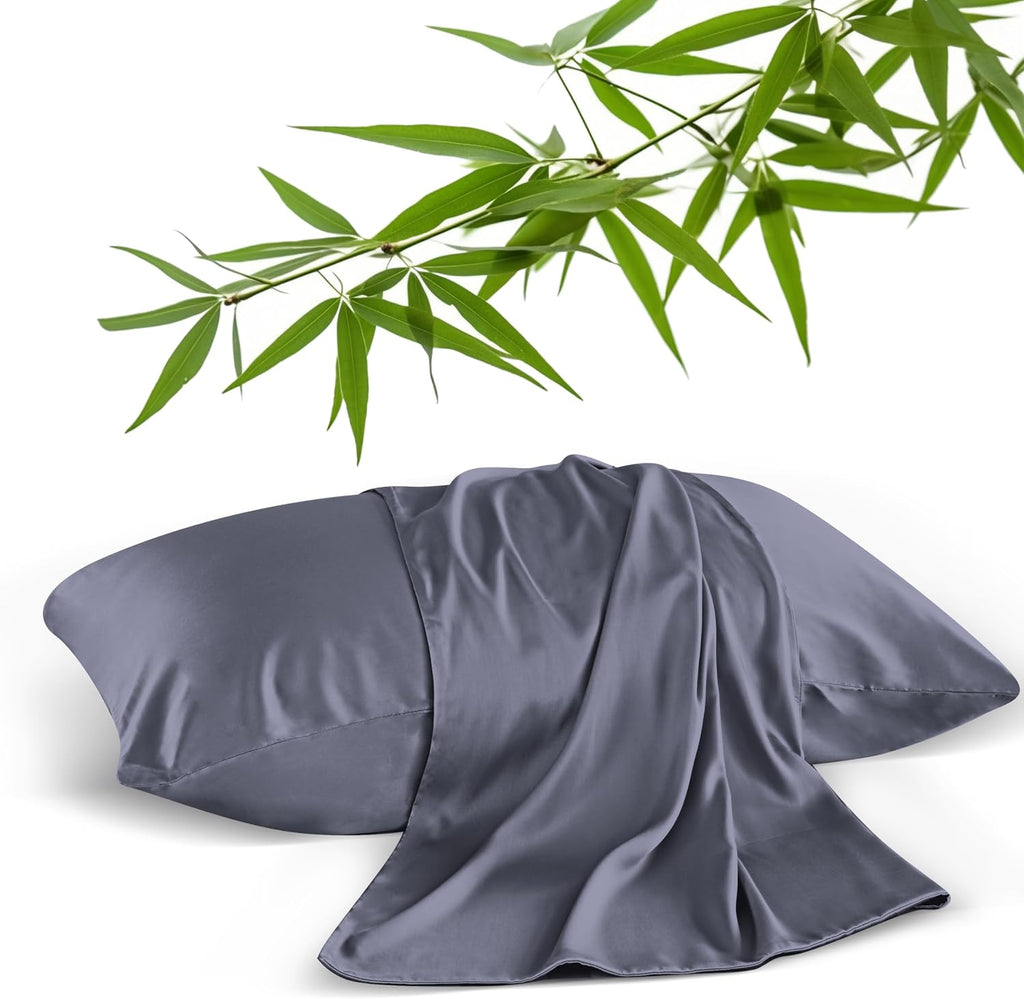 ShunjieHome 4 Pack Bamboo Viscose Pillow Protectors Toddler Size, 400 Thread Count Cooling Zippered Pillowcases for Hot Sleepers & Night Sw…