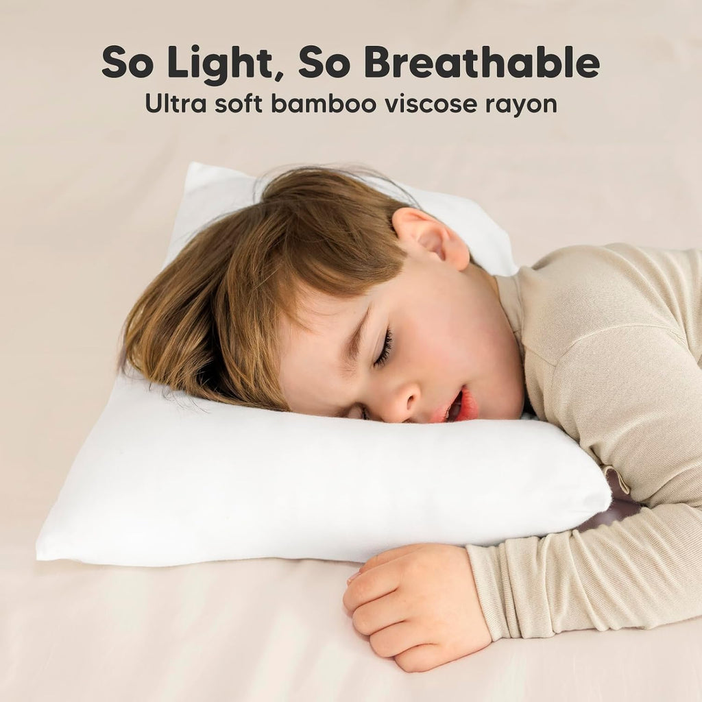 KeaBabies Toddler Pillow with Pillowcase - 13x18 My Little Cuddly Kids Travel Pillows for Sleeping, Nap, Viscose from Bamboo Nursery…