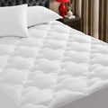 Wqspring Quilted Mattress Pad Pillow Top Mattress Cover Protector Cooling Soft for Breathable Padded Deep Pocket 8-21 Fitted Supportive(Whi…