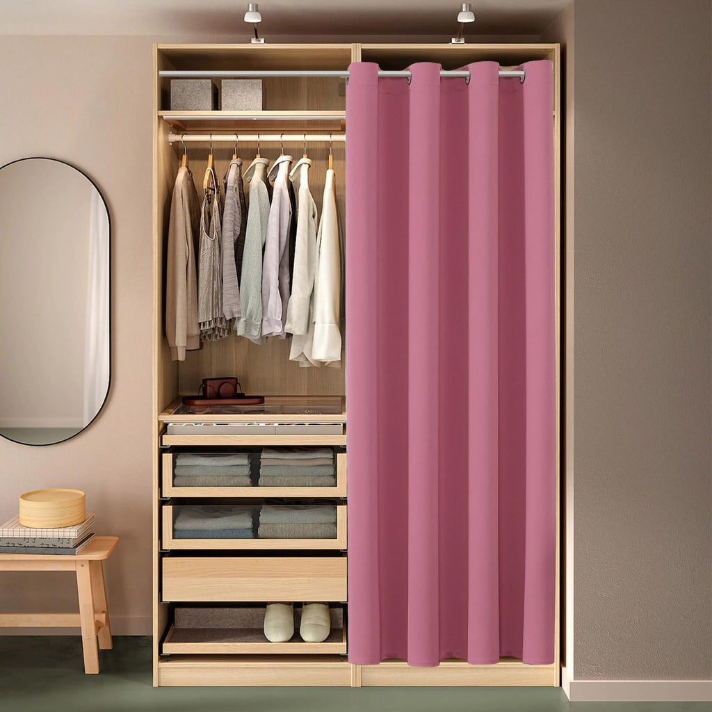 ChrisDowa Blackout Door Curtains for Doorway Privacy, Grommet Closet Curtains for Bedroom Closet Door, Thermal Insulated Temporary Doorway…