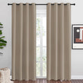 Nicetown Taupe Blackout Curtains 86" Long, 55" Wide, 2 Pieces for Office, Dining, Guest Room - Sound Reducing, Heat and Cold Block Panels f…