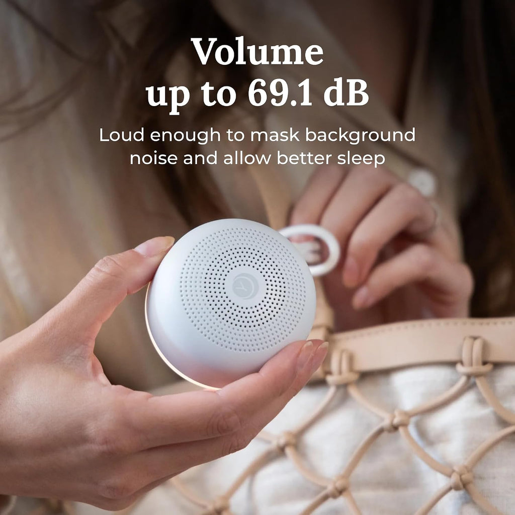 Yogasleep Travel Mini Portable White Noise Sound Machine, 6 Soothing Sounds, Volume Control, Dimmable Night Light, Sleep relaxation for…