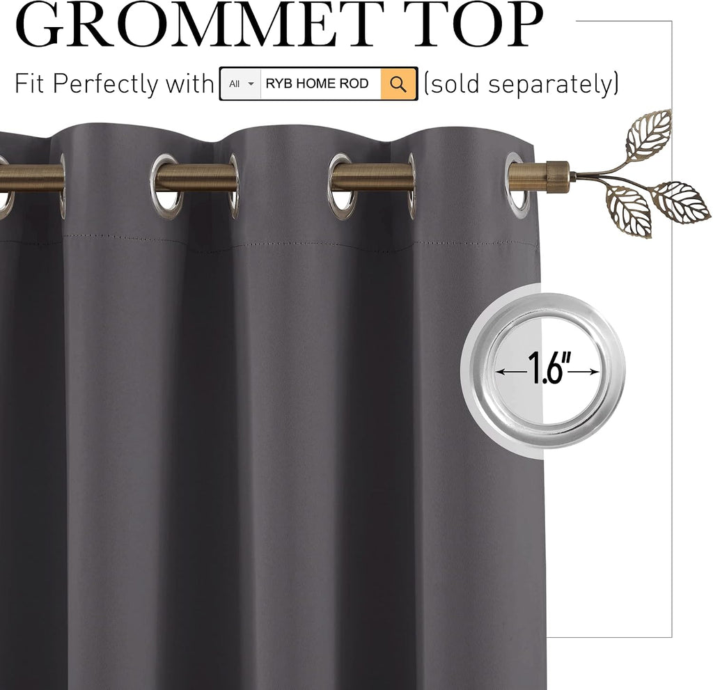 RYB HOME Room Divider Curtain - Blackout Vertical Blinds Privacy Screen Partitions for Sliding Glass Door Panel Wall Backdrop for Shared…