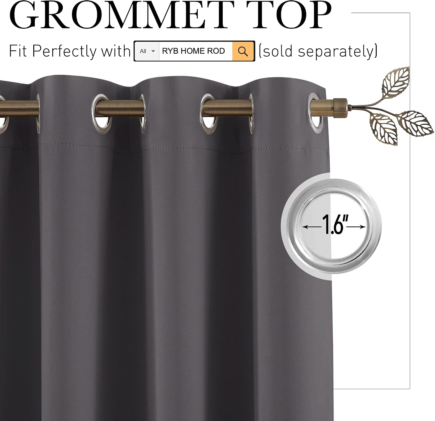 RYB HOME Room Divider Curtain - Blackout Vertical Blinds Privacy Screen Partitions for Sliding Glass Door Panel Wall Backdrop for Shared…