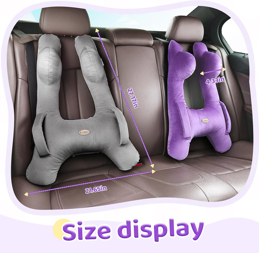 FLORICH Kids Travel Pillow, Car Sleeping Travel Pillow for Kids, Washable H-Shaped Pillow for Adults and Children to Support Head and…