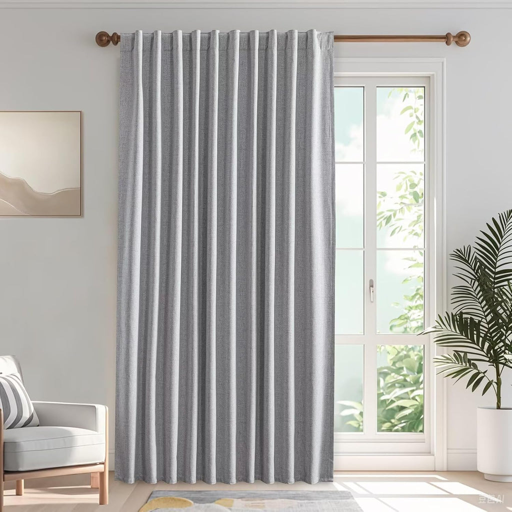 Blackout Curtains Customsize for Bedroom,100% Black Out Curtains 1 Panel Thermal Insulated Room Darkening Drapes Rod Pocket & Back Tab…