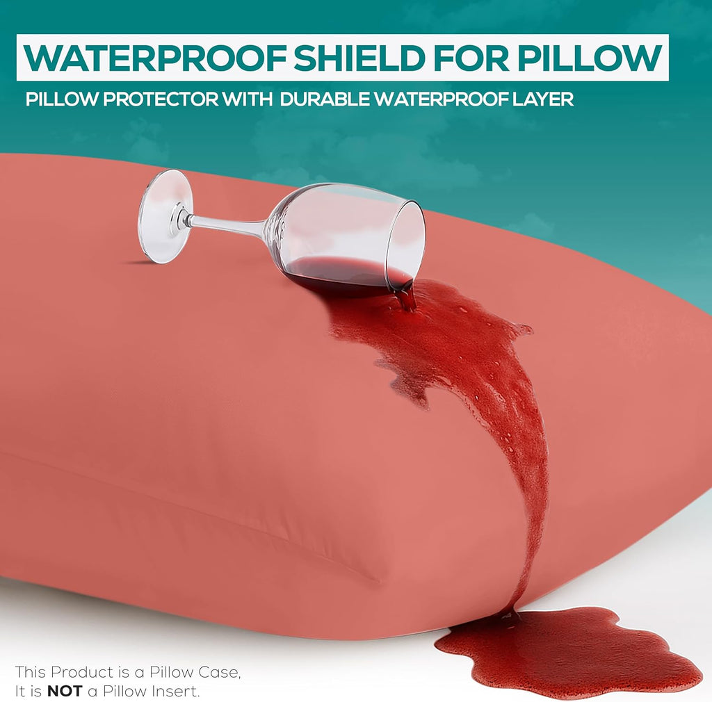 Utopiabedding Utopia Bedding 100% Waterproof Pillow Protectors with Zipper King Size (Set of 2), Bed Bug and Dust Mite Proof Zippered Pillo…