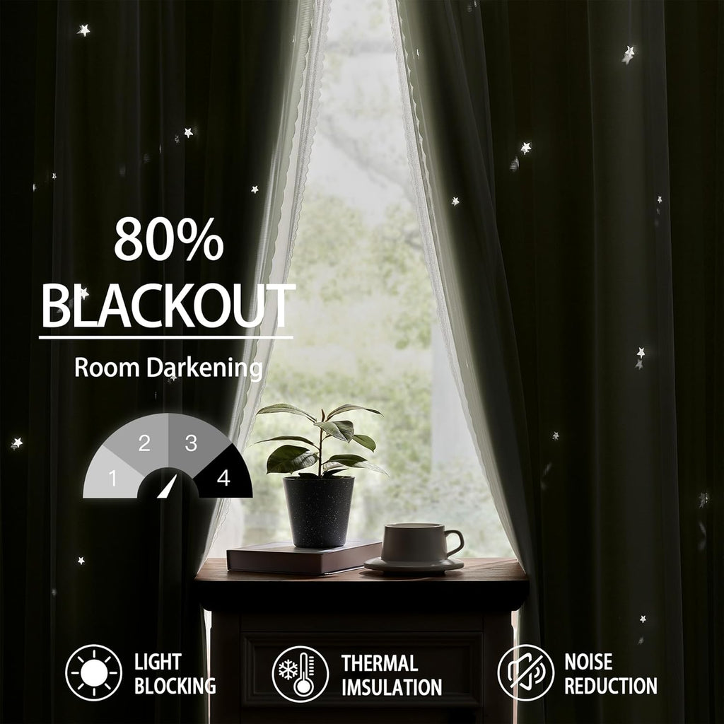 Addsomecolortolife XiDi Green Curtains for Bedroom, Girls Room Blackout Curtains, Kids Room Darkening Curtains, Light Green Decor, 1 Panel…