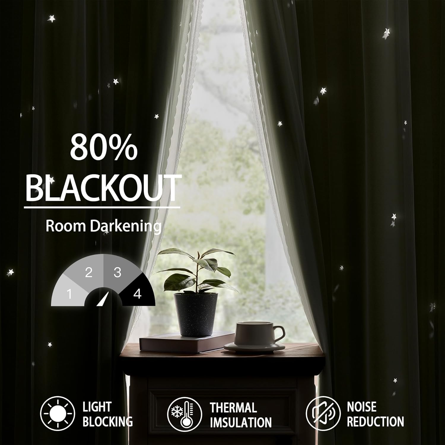Addsomecolortolife XiDi Green Curtains for Bedroom, Girls Room Blackout Curtains, Kids Room Darkening Curtains, Light Green Decor, 1 Panel…