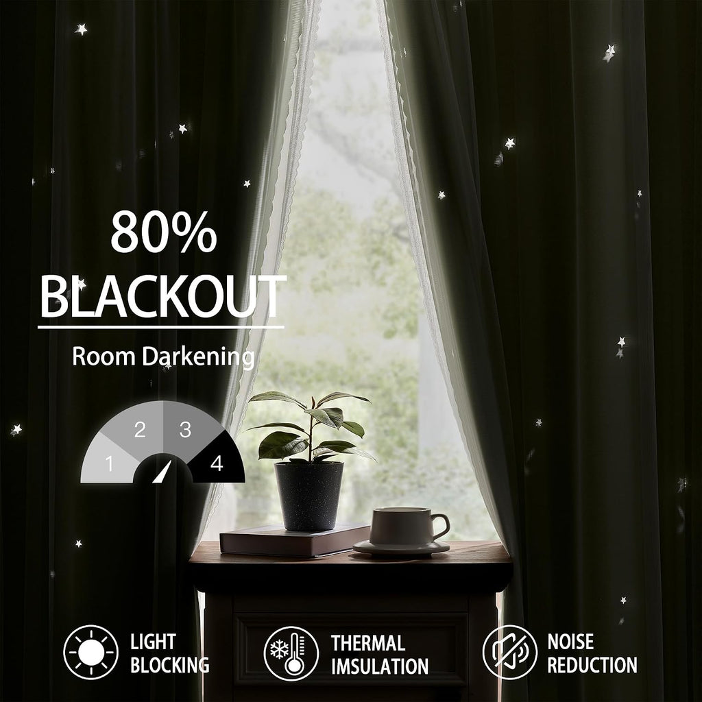 Addsomecolortolife XiDi Green Curtains for Bedroom, Girls Room Blackout Curtains, Kids Room Darkening Curtains, Light Green Decor, 1 Panel…
