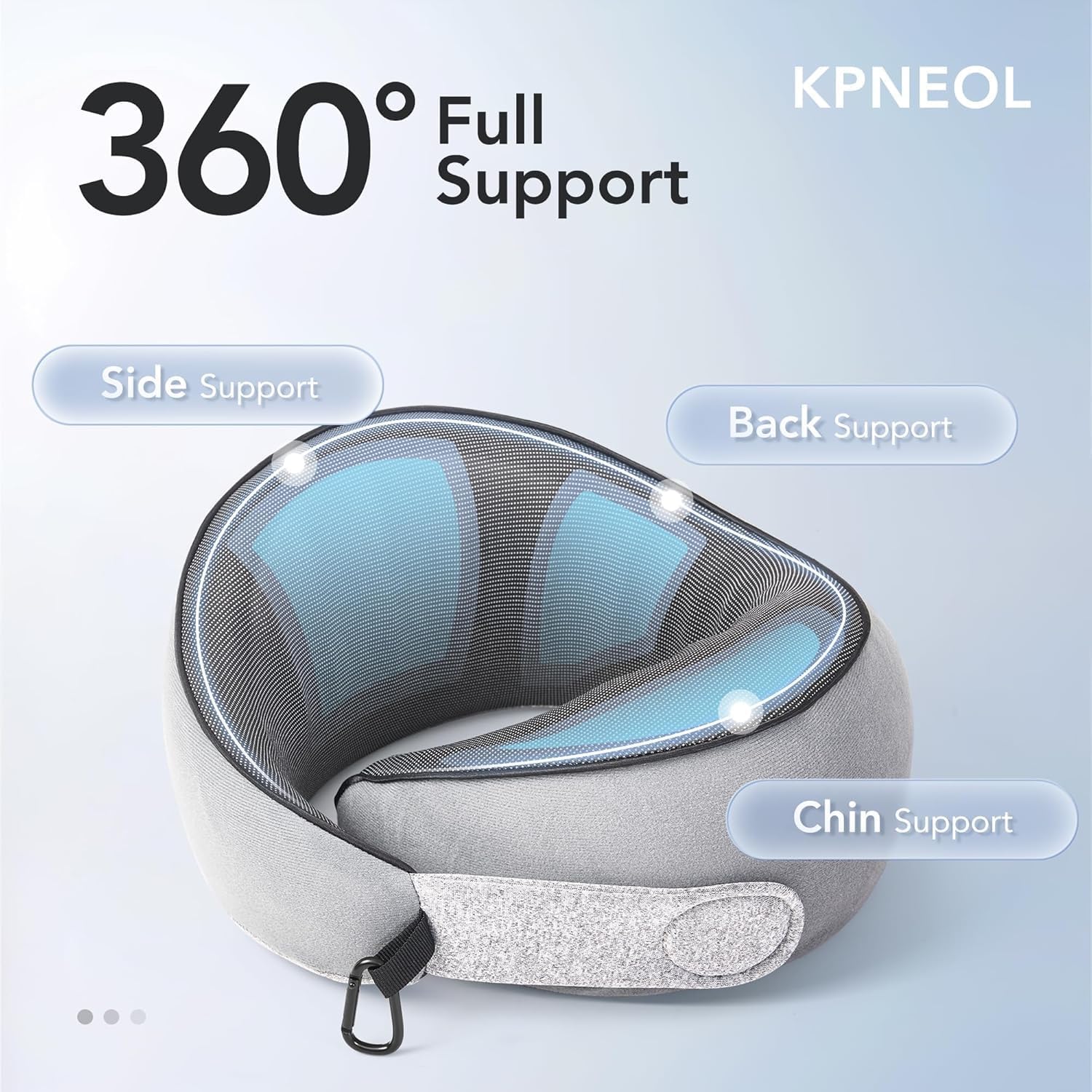 KPNEOL Travel Pillow, 100% Pure Memory Foam Travel Neck Pillow Airplane Neck Support Ergonomic Design for Traveling Suitable for…