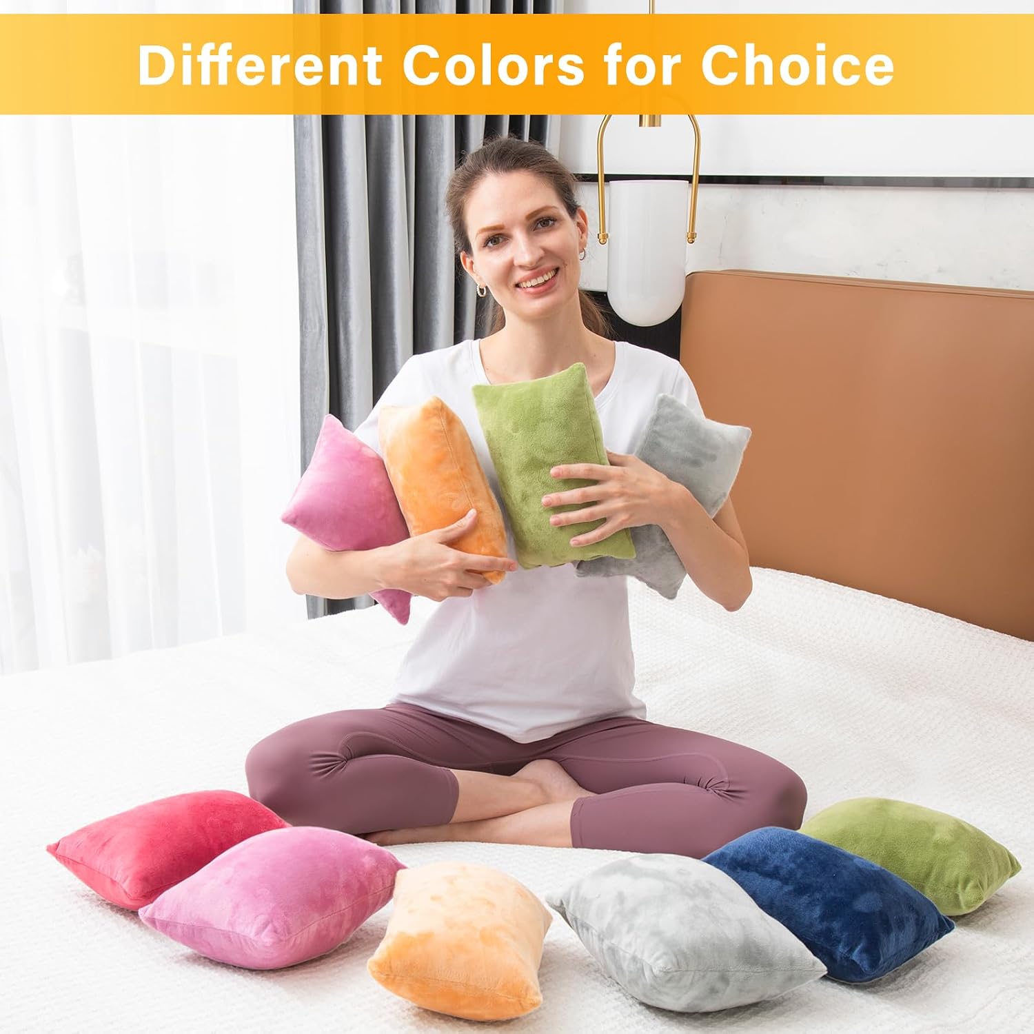 1 MIDDLE ONE 2 Pack Small Pillow, Memory Foam Mini Pillow 11 X 7 Inches for Travel, Sleeping, Nap and Neck, Knee, Lumbar Support, Tiny…