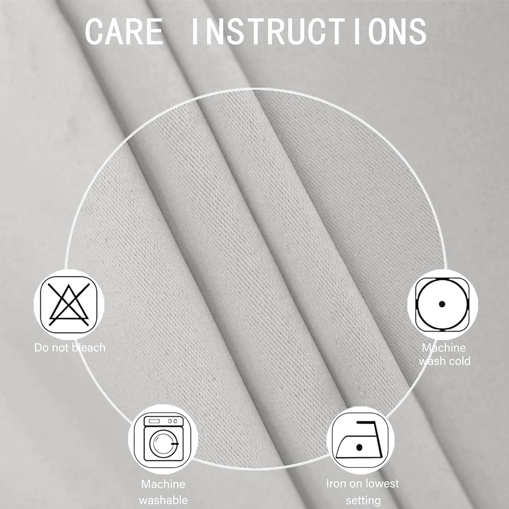 Lemomo Blackout Curtains 52 x 120 Inch Long Light Grey Curtains Set of 2 Panels Room Darkening Curtains for Bedroom and Living Room 120 Inc…