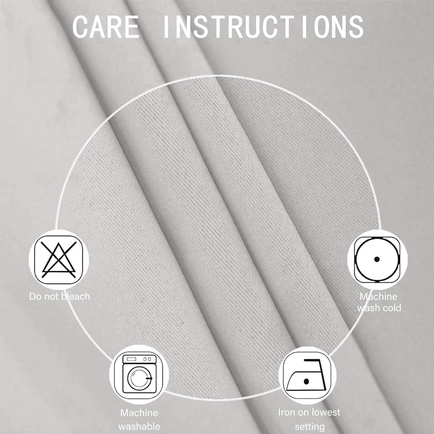 Lemomo Blackout Curtains 52 x 120 Inch Long Light Grey Curtains Set of 2 Panels Room Darkening Curtains for Bedroom and Living Room 120 Inc…