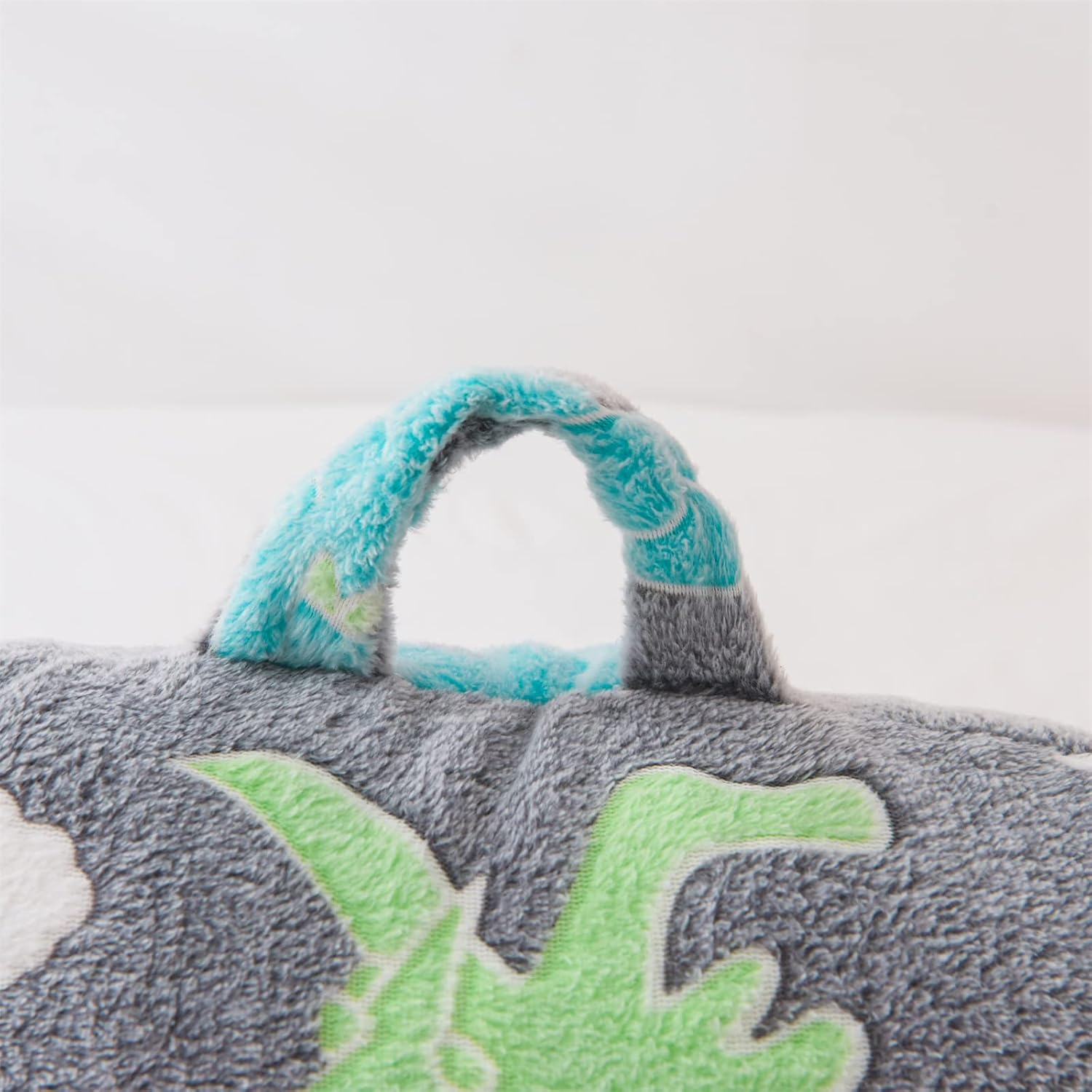 Aimuan Reading Pillow Glow in The Dark Bed Rest Wedge Kids Glow Backrest Pillow Dinosaur Print with Arms Back Support for Sitting Up in…