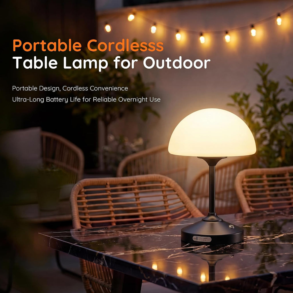 Dawnwake Table Lamp Cordless Lamp for Bedroom, Small Bedside Desk Table Lamp,5000mAh Rechargeble Battery Operated Dimmable Table…