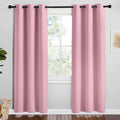 NICETOWN Crystal Pink Room Darkening Curtains for Kitchen, Set of 2, 42 inches Wide by 78 inches Long, Window Treatment Thermal Insulated…