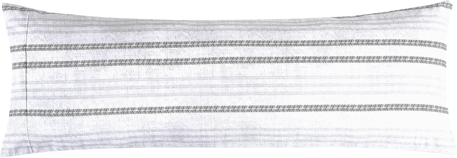 Elegantcomfort Elegant Comfort Ultra Soft 1-Piece Set Striped Print Pillowcases - 1500 Hotel Quality Microfiber, Soft and Smooth Hidden Zip…
