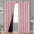 BGment Full Blackout Curtains with Thermal Insulation Liner Curtains 90 Inches Long, Rod Pocket and Back Tab Double Layer Room Darkening…