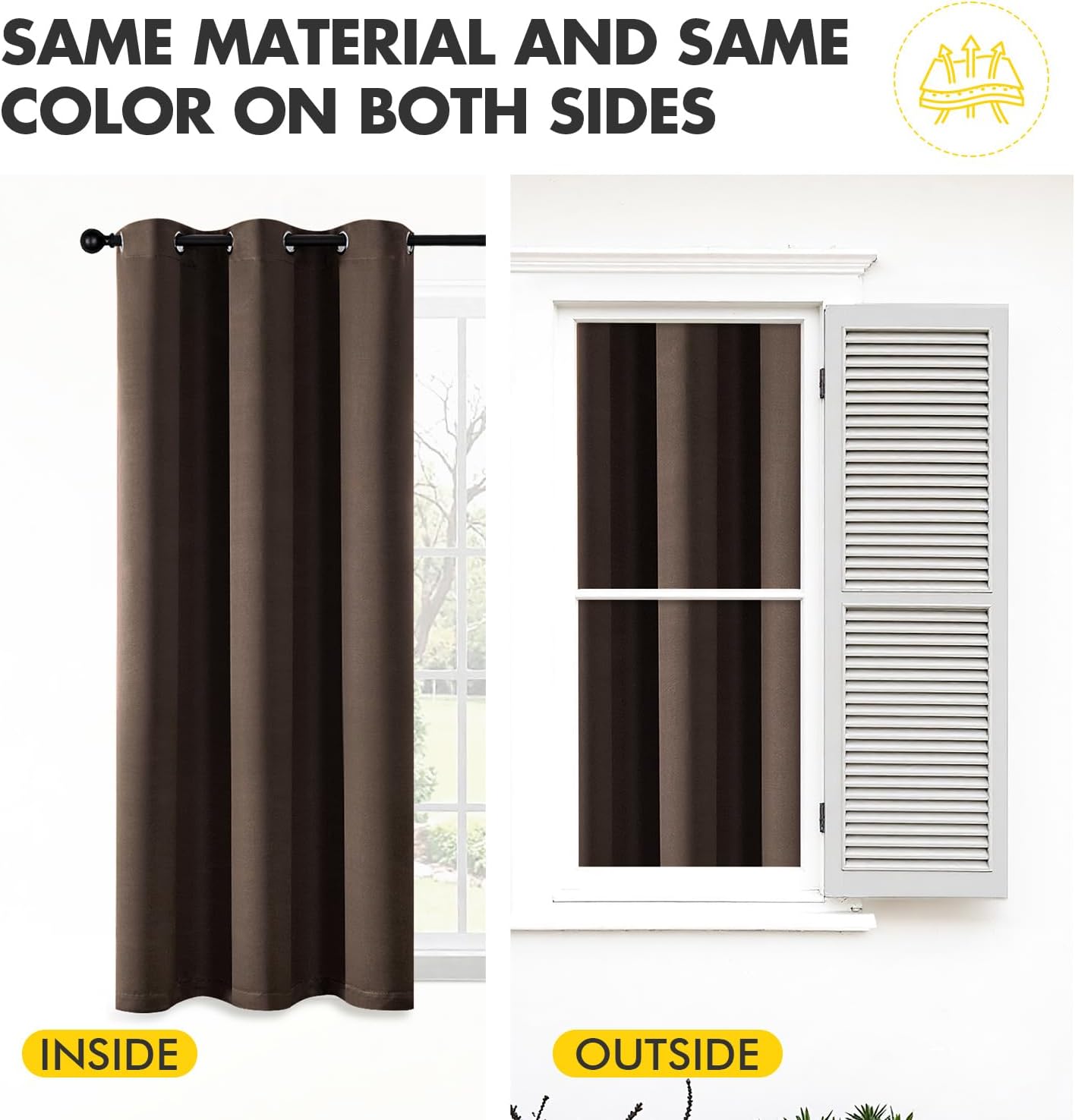 Miulee Blackout Curtains for Bedroom Living Room 2 Panels, Thermal Insulated Room Darkening Drapes Grommet Noise Reducing Light Blocking Wi…