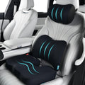 FLORICH 3 PCS Seat Cushion for Carseat Lumbar Support Pillow Car Neck Headrest Pillows Memory Foam Gel Memory Foam Massage Point Seat…