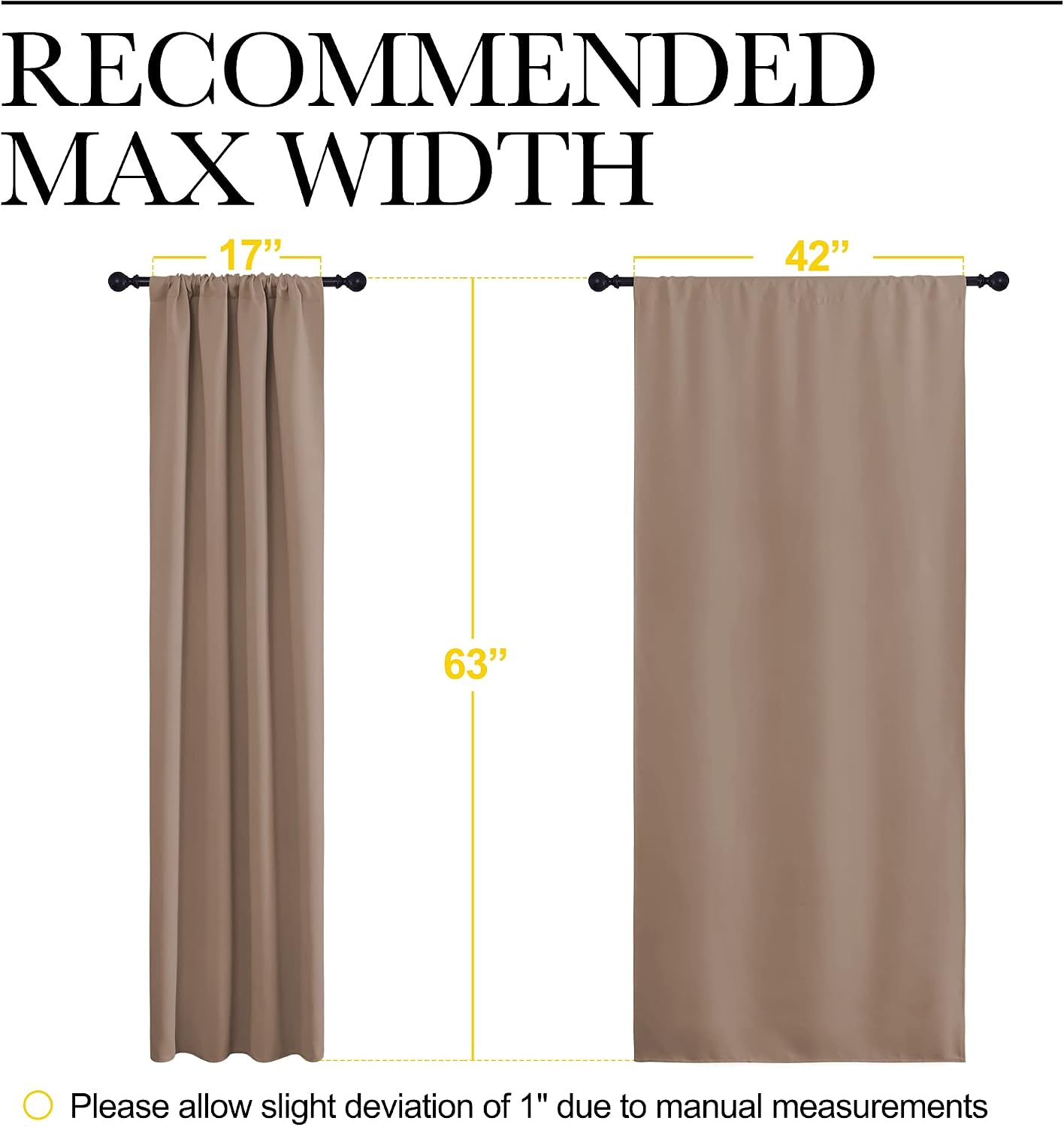 NICETOWN Kids Blackout Curtain Panels - Window Treatment Thermal Insulated Solid Rod Pocket Curtains/Drapes for Bedroom (Set of 2 Panels…