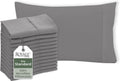 Royalelinens Royale Linens Grey Pillowcase Set Of 12 - Standard 20"x26" Bed Pillow Cover - 1800 Brushed Microfiber - Wrinkle & Fade Resista…