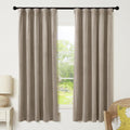 Rybhome RYB HOME Camel Beige Velvet Curtains for Bedroom Living Room, Thermal Insulated Privacy UV Heat Blocking Luxurious Drapes for Nurse…