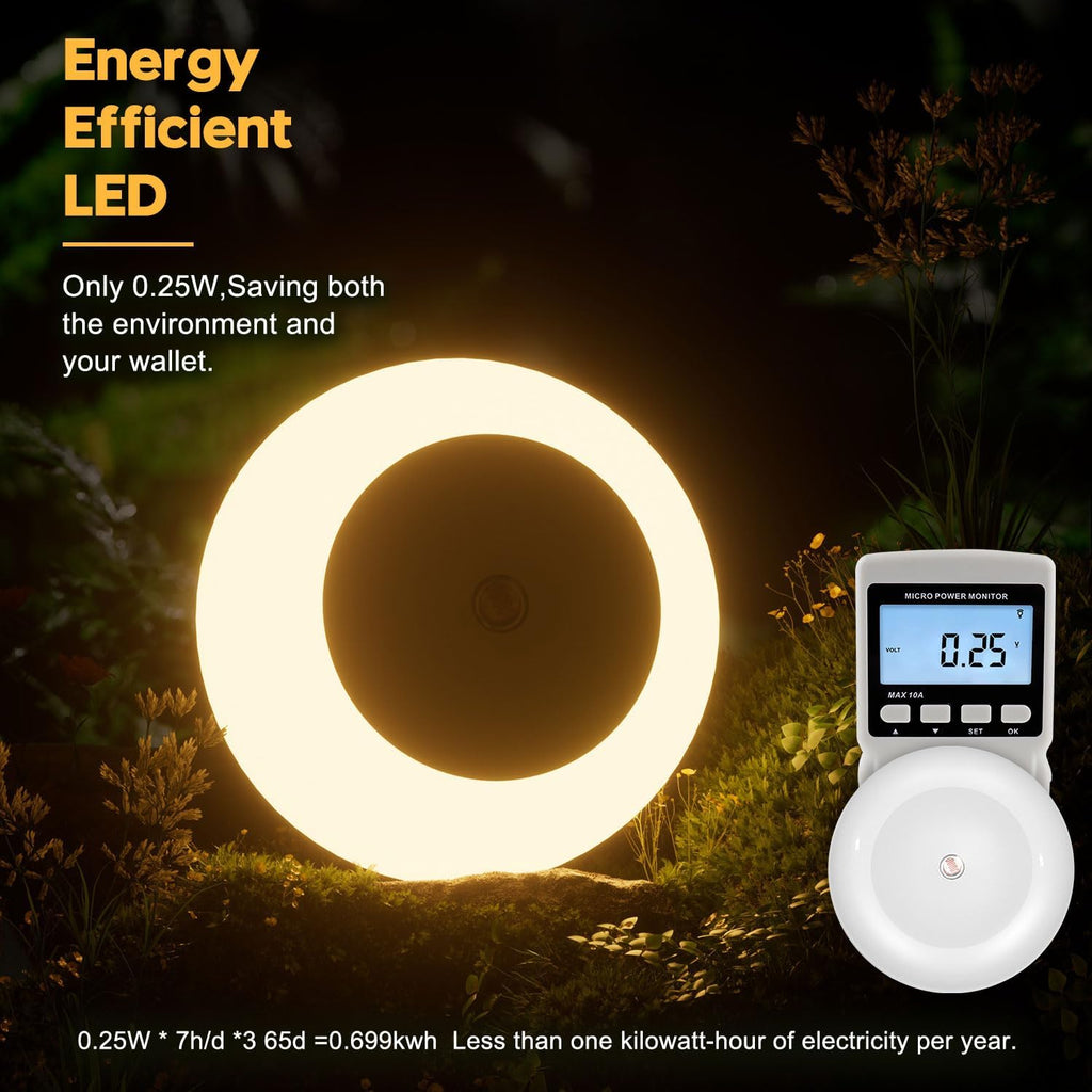 fesnne Night Light, Night Lights Plug into Wall, Dusk to Dawn Sensor Warm White Led Night Light 0.5W, 8 Pack Nightlight for Adults…