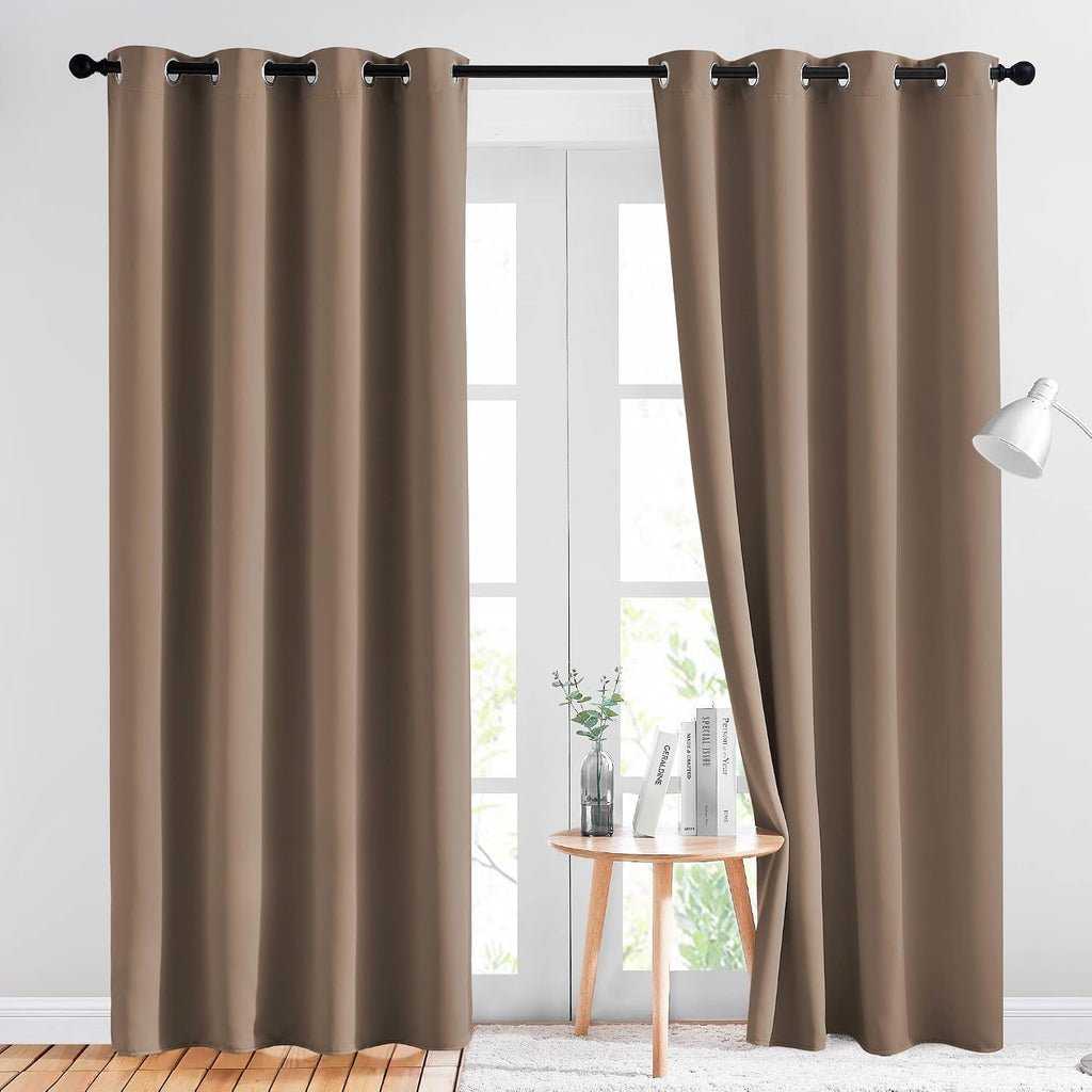 Nicetown Blackout Draperies Curtains Panels - Window Treatment Thermal Insulated Solid Grommet Blackout Curtains/Panels/Drapes for Bedroom…