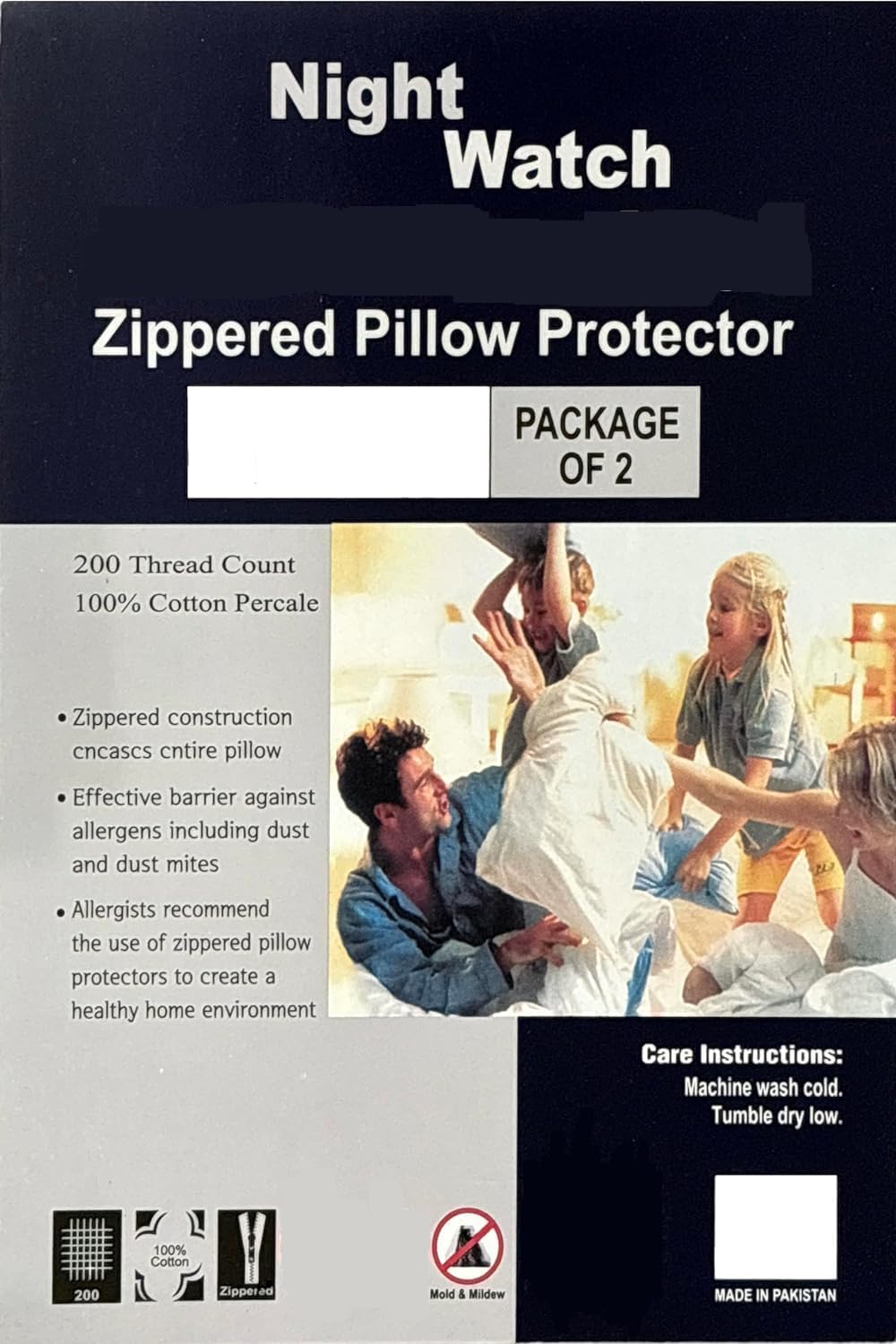 PetalCliff 2 Pack, 200 Thread Count 100% Cotton Percale Zipper Pillow Protectors Pillow Encasement. (King: 21 x 36 Inch) 2 Pack 36 Inch Cot…