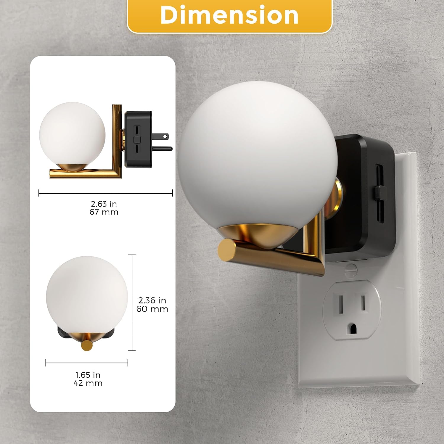 L LOHAS LED Night Lights Plug Into Wall, Dusk to Dawn Sensor, Soft White 3000K Nightlight, 0-100LM Adjustable Brightness, Plug in Night…