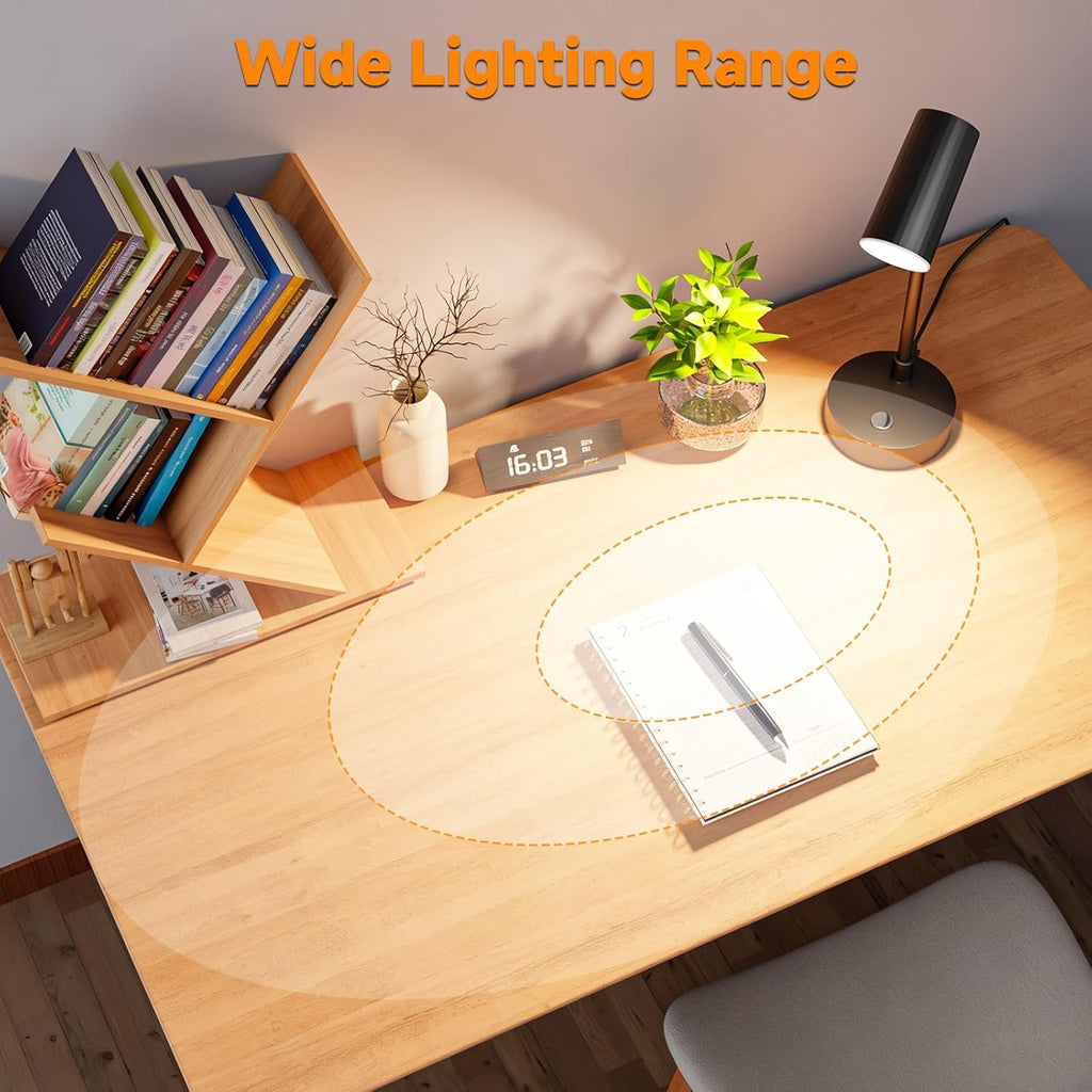 ShineTech LED Desk Lamp for Home Office, Dimmable Table Lamp with 3 Color Modes & Adjustable Brightness, USB-C Port, Touch Control…