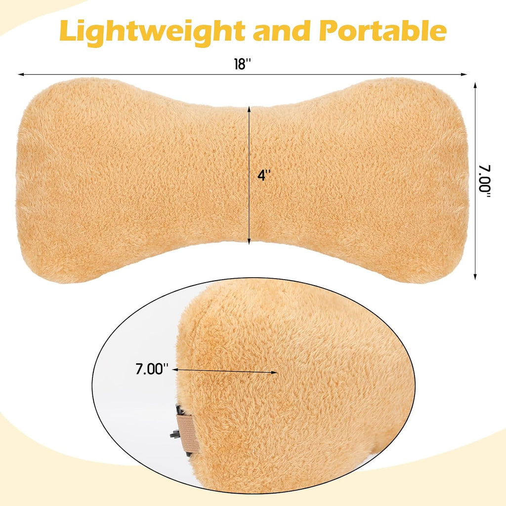 Colingmill 1 Pc Neck Pillow for Recliner Headrest Pillow Bone Shaped Chair Plush with Adjustable Strap Neck Support and Curve Head Cushion…