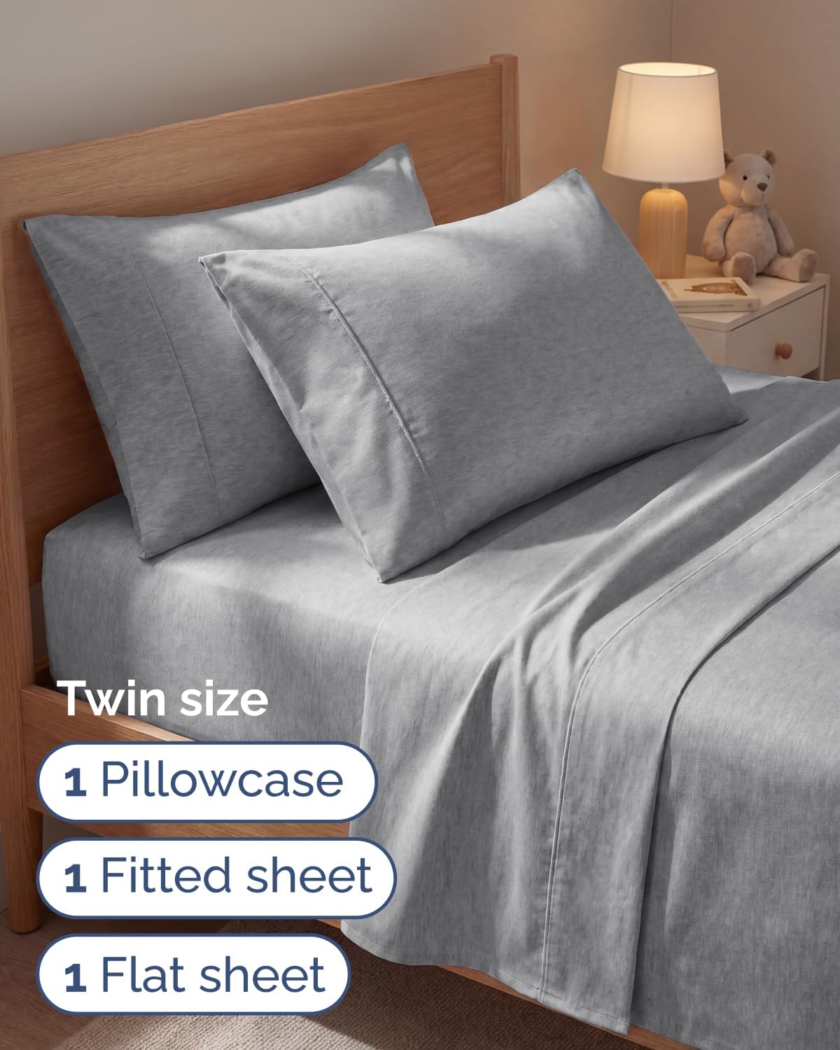 Twin 4 Piece Sheet Set - Comfy, Breathable & Cooling - Soft Hotel Luxury Bedding for Women, Men, Kids, Teens and Children - 1 Flat & 1…