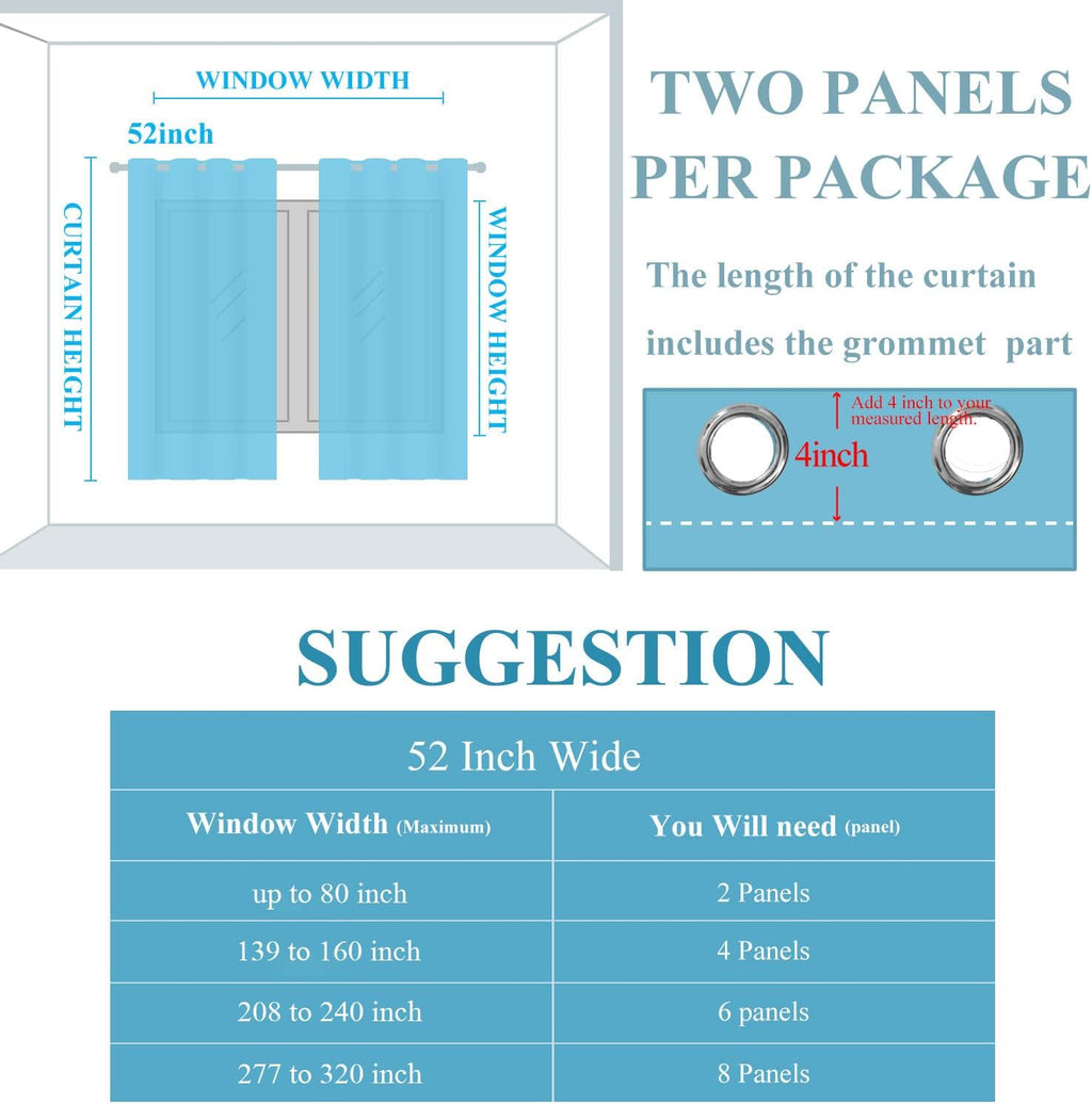 Estelartextiler Estelar Textiler Lilac and Greyish White Blackout Curtains 63 Inch Length 2 Panels Set, Room Darkening Grommet Ombre Curtai…