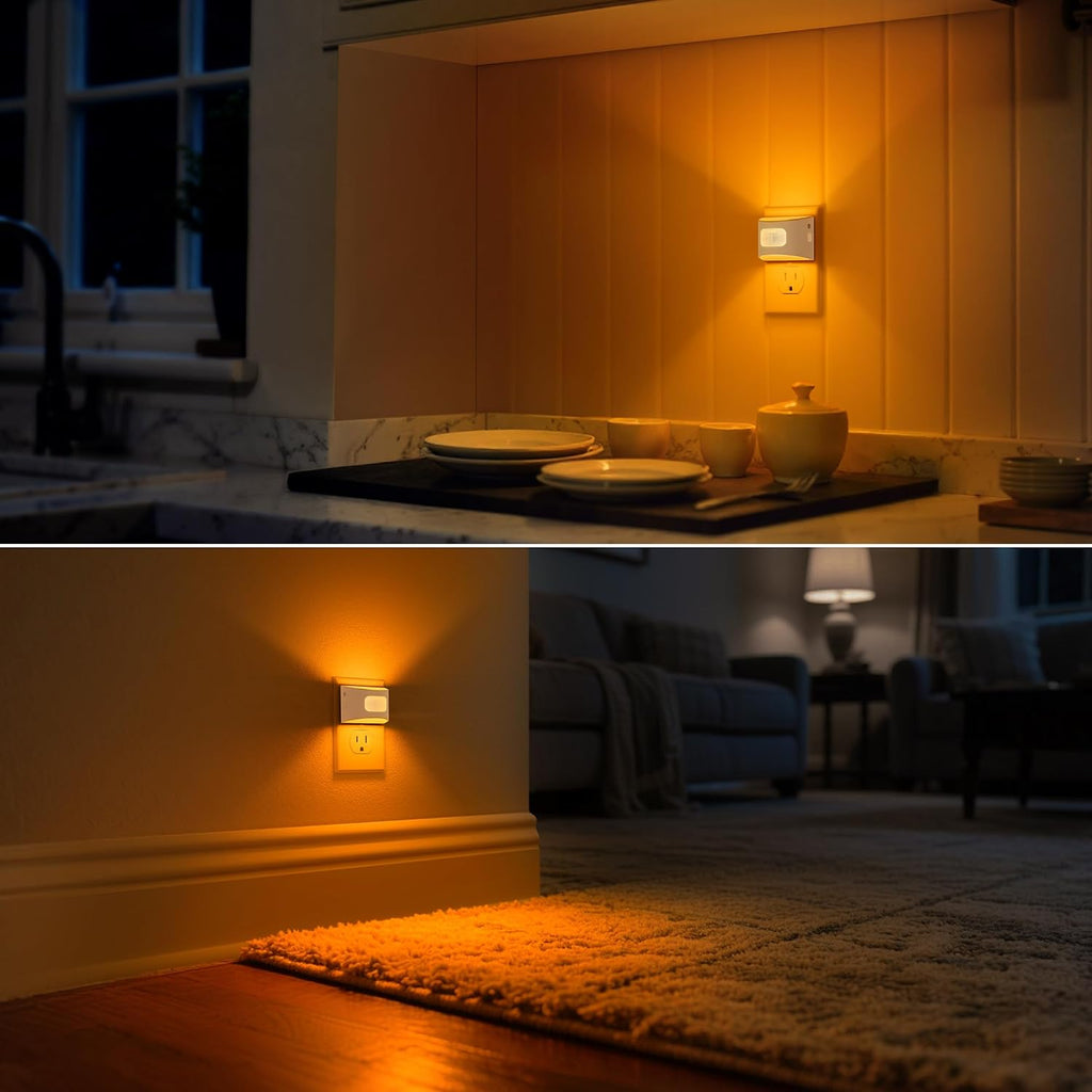 DORESshop LED Night Light[4 Pack], Night Lights Plug into Wall, Dimmable Plug in Night Light with Motion Sensor, Dusk to Dawn Sensor…