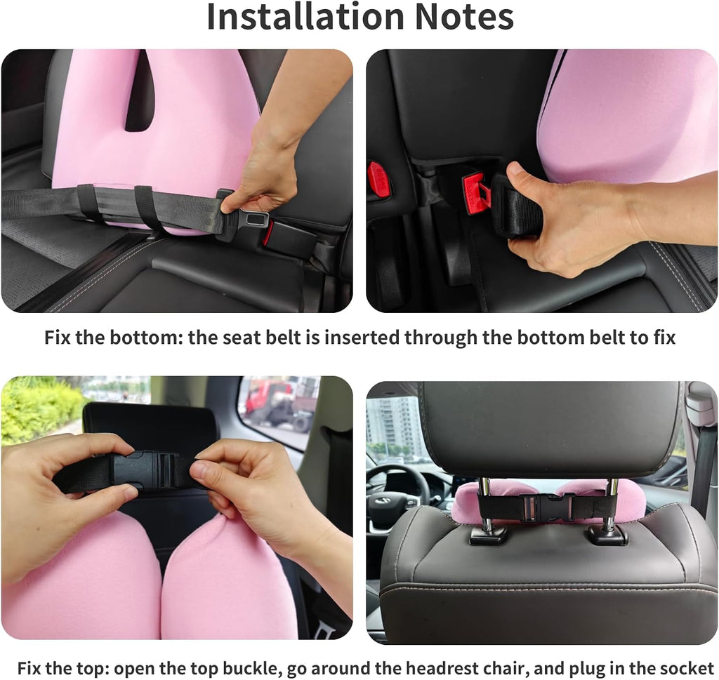 FHSGGP Travel Pillow Car Pillow Kid Car Sleeping The Sleeping Aid for Adults and Kids on Road Trips Sponge Kids Travel Pillow Provides…