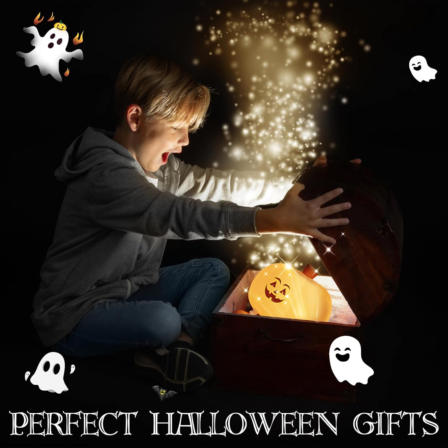 Gefaxi Pumpkin Night Light for Kids Cute Jack O Lantern Halloween Decor Nightlight for Baby Nursery Toddler Squishy Pumpkin Lights Cordless…