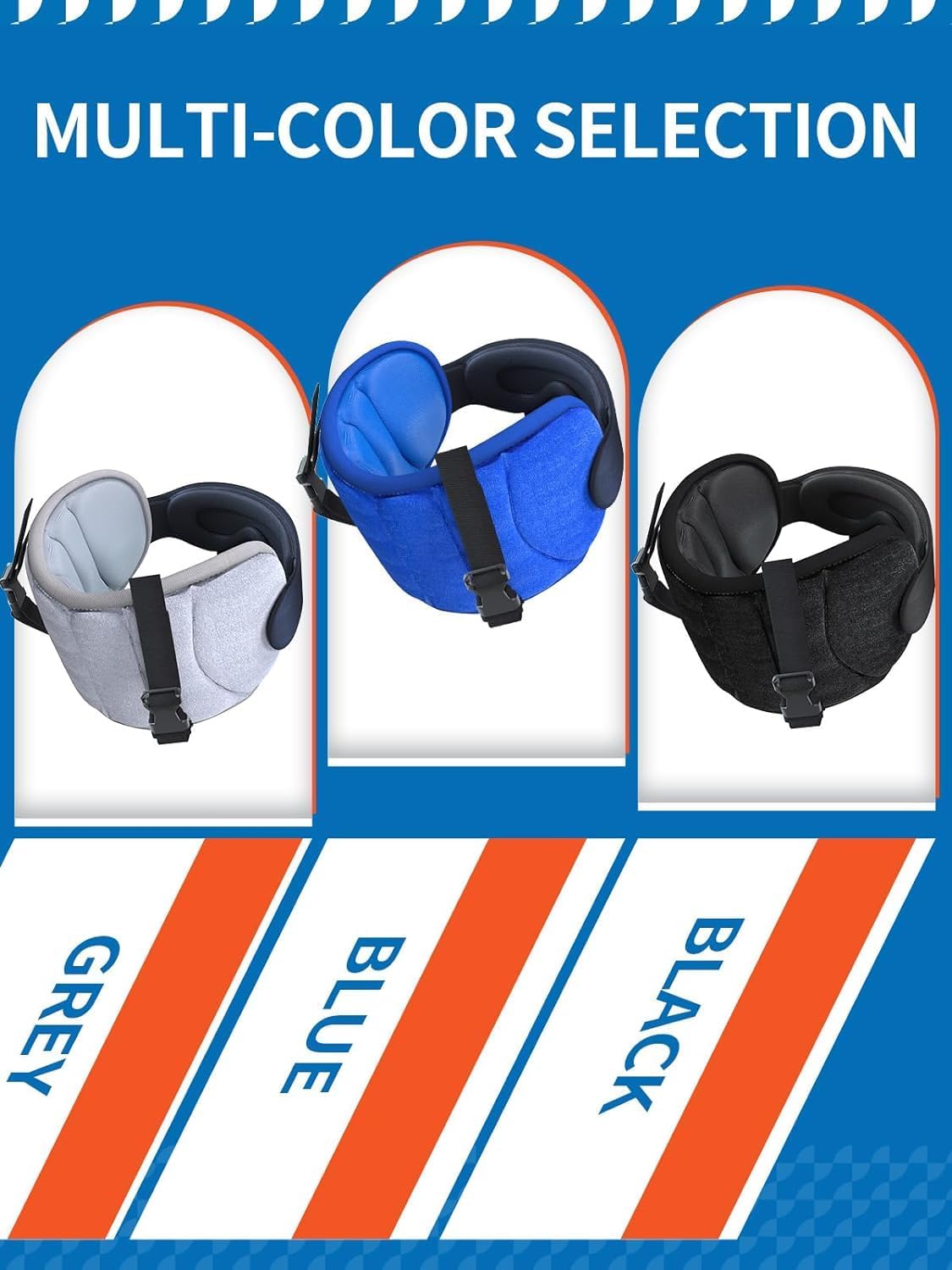 SARISUN Travel Pillows for Airplanes, Airplane Pillow with 3D Eye Mask for Sleeping, 360° Support Head Strap for Long Flights, Car, Road…