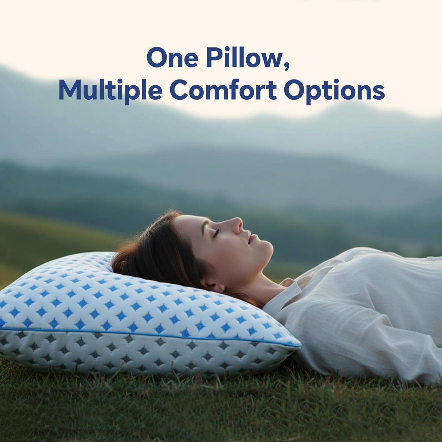 Memory Foam Pillows 2 Pack – Adjustable Loft Cooling Pillows King Size Set of 2 for Sleeping, Firm, Supportive, and Breathable Design for…