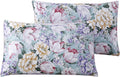 Winlife 100% Cotton Pillowcases Queen Size Garden Floral Printed Pillow Cases Set of 2 Soft and Breathable Cooling Pillow Case (Queen 20x30…