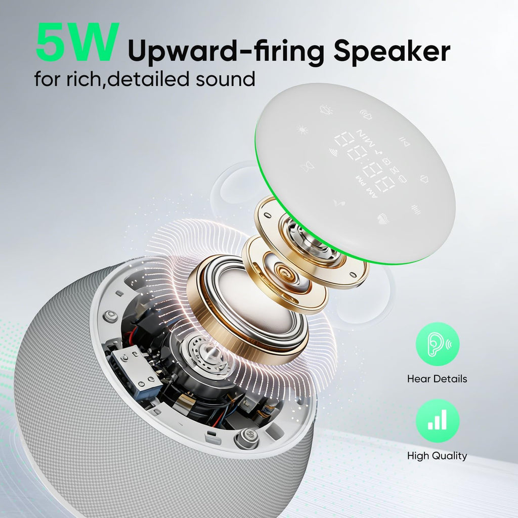 White Noise Sound Machine for Sleeping, 50 Non-Looping Soothing Sounds, 7 Color Night Light with Adjustable Brightness, Timer & Alarm…