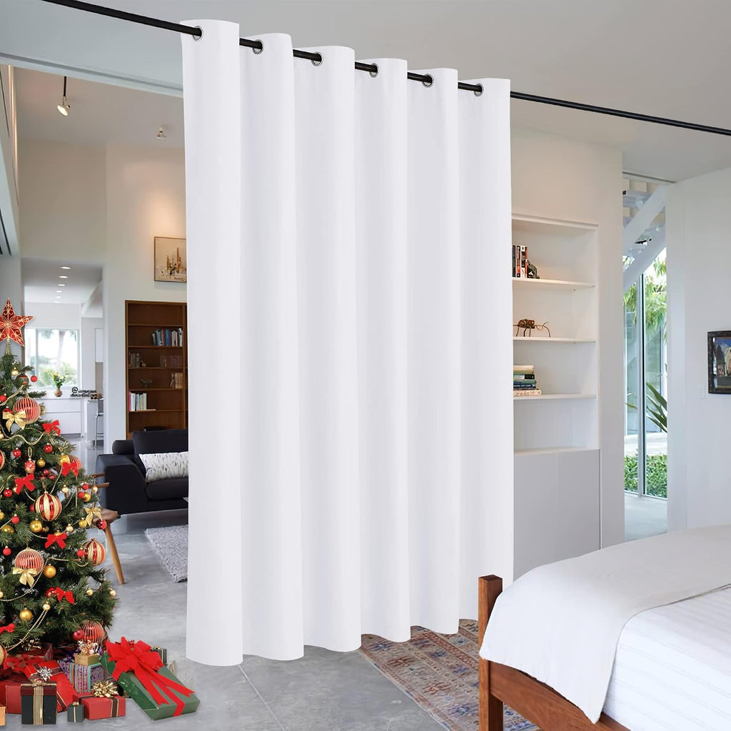 RYB HOME Extra Wide Curtain - Room Divider Curtain Blind for Patio Sliding Glass Door Hallway Office Apartment, 50% Light Block Thermal…